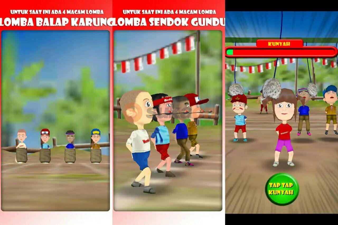 Paling Populer 30 Contoh Gambar Kartun  Lomba 17  Agustus  