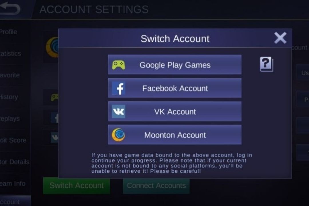 Cara Membuat Akun Baru Mobile Legends