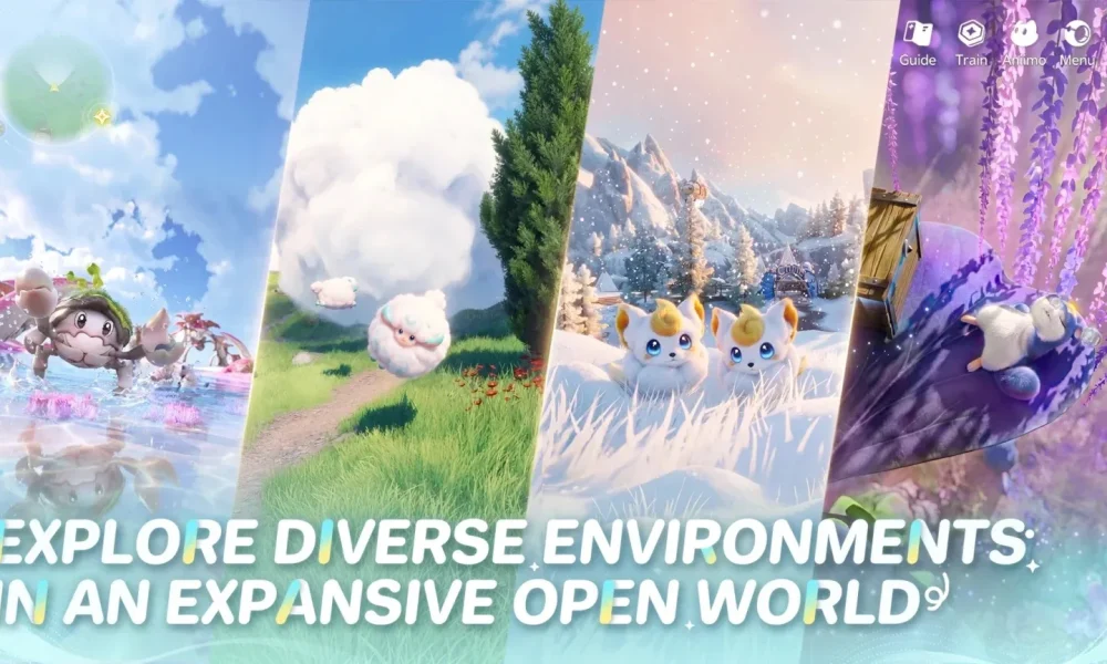 Screenshot gameplay Aniimo memperlihatkan eksplorasi dunia terbuka Idyll
