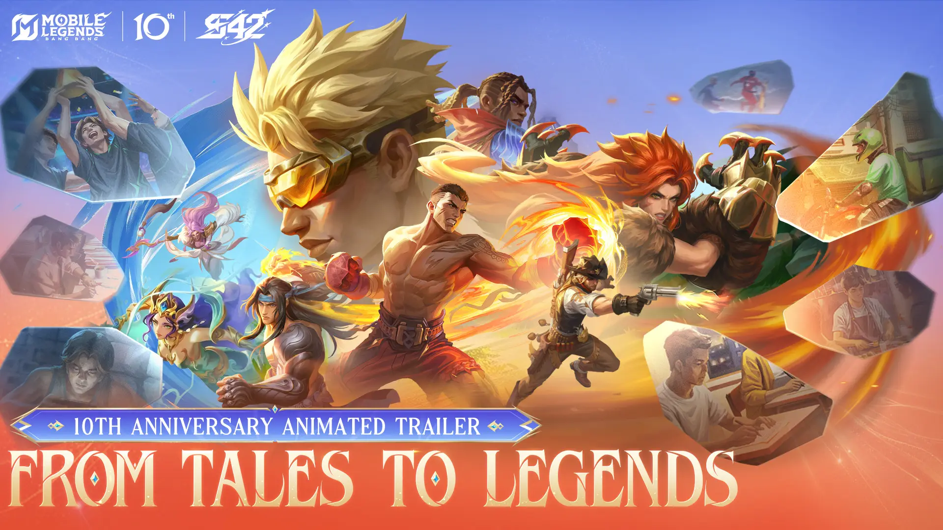 Key art Mobile Legends Season 42 Starward Decade perayaan 10 tahun