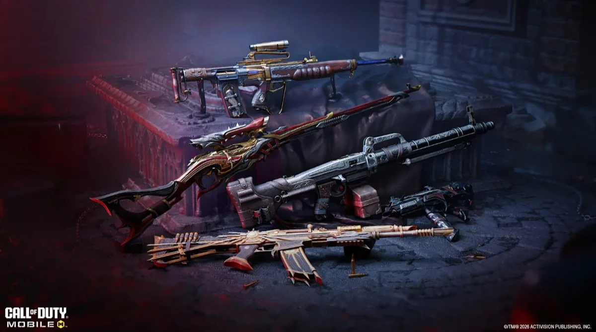 Deretan blueprint senjata bertema Vampires vs Werewolves di Season 9: sniper, assault rifle, LMG, dan SMG