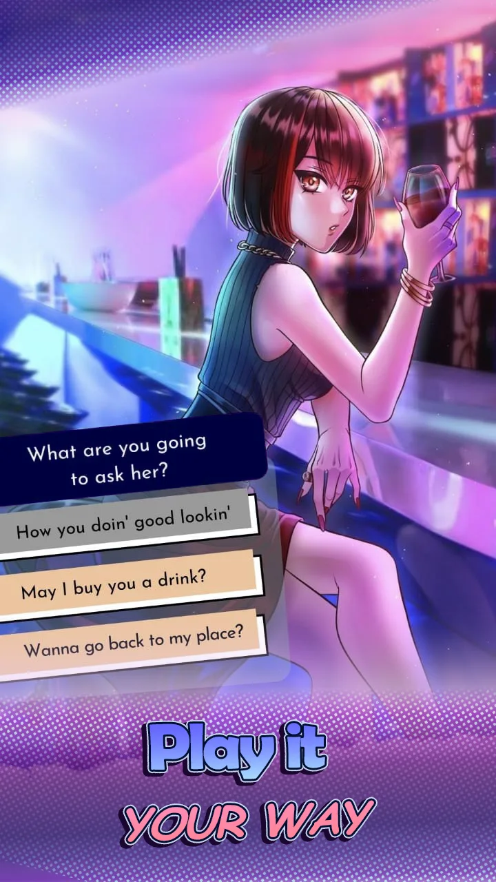 Screenshot resmi HaremKing Kode Keras Cowok 3 yang menampilkan menu pilihan jawaban di sebuah bar