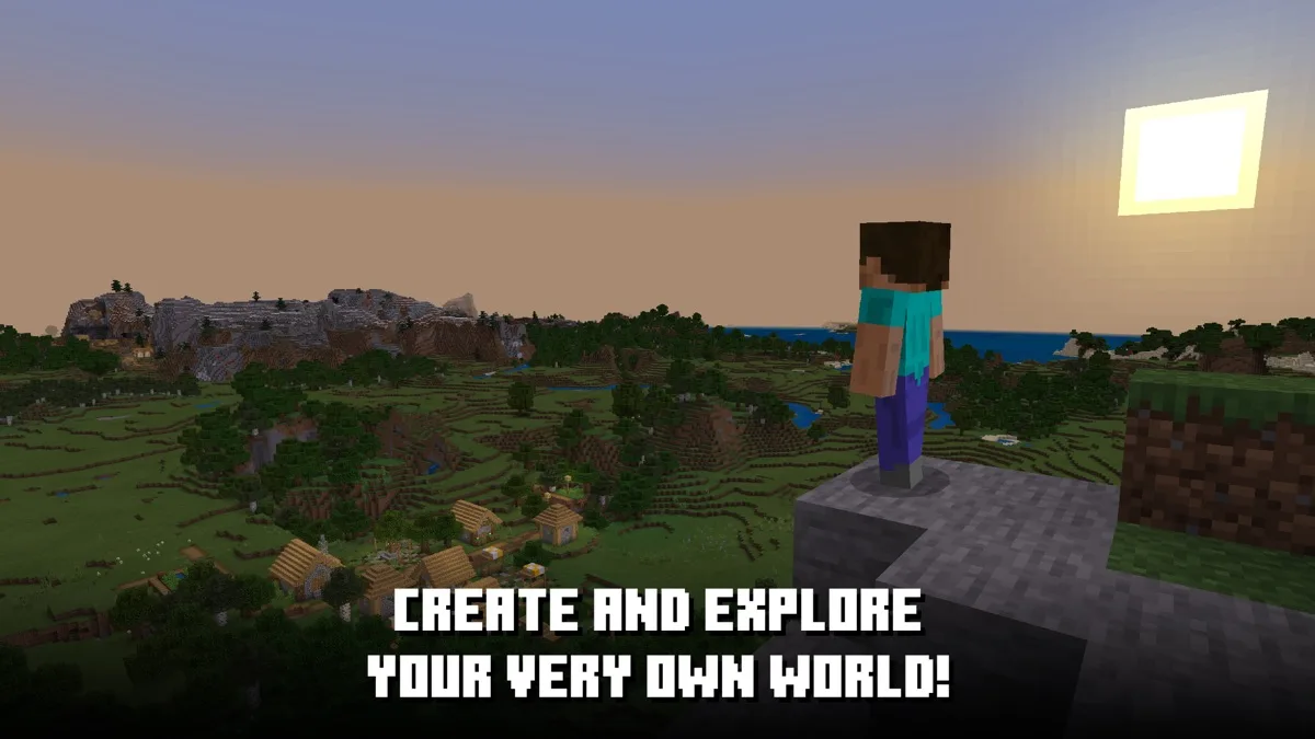 Tangkapan layar resmi Minecraft di iPhone