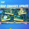 Materi resmi Moonton Map Changes Update untuk Season 42 Starward Decade: Healing Turtle, Golden Turret, Flying Cloud, dan Revealing Wisps, aktif 28 September