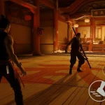 Key art resmi Sifu versi mobile yang rilis 12 Oktober 2026, menampilkan karakter utama di dojo bernuansa merah