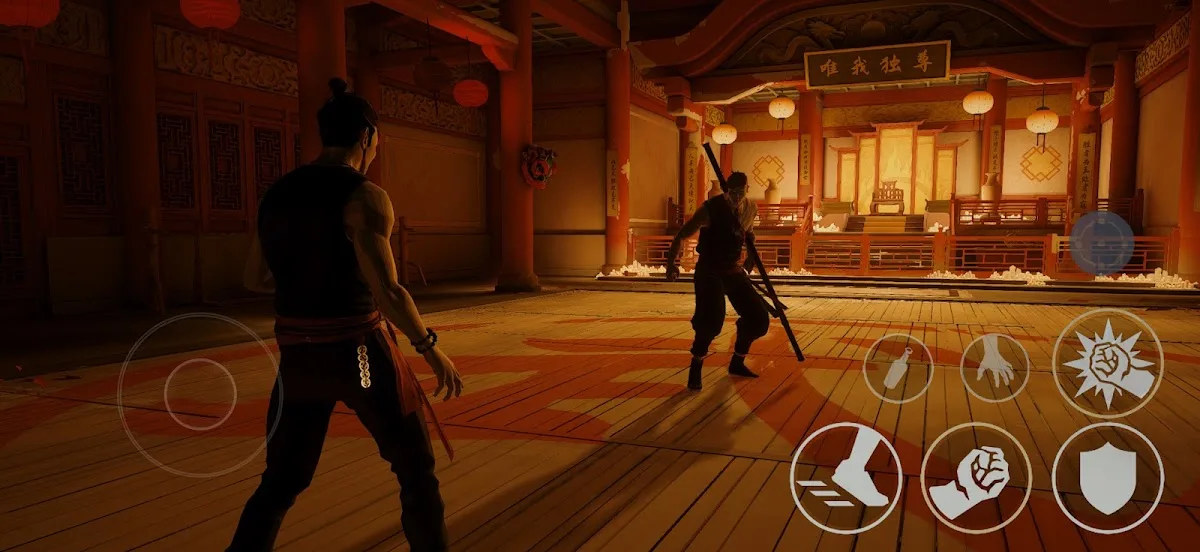 Key art resmi Sifu versi mobile yang rilis 12 Oktober 2026, menampilkan karakter utama di dojo bernuansa merah