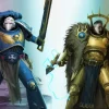 Key art resmi Warhammer Survivors: karakter Warhammer 40,000 dan Age of Sigmar